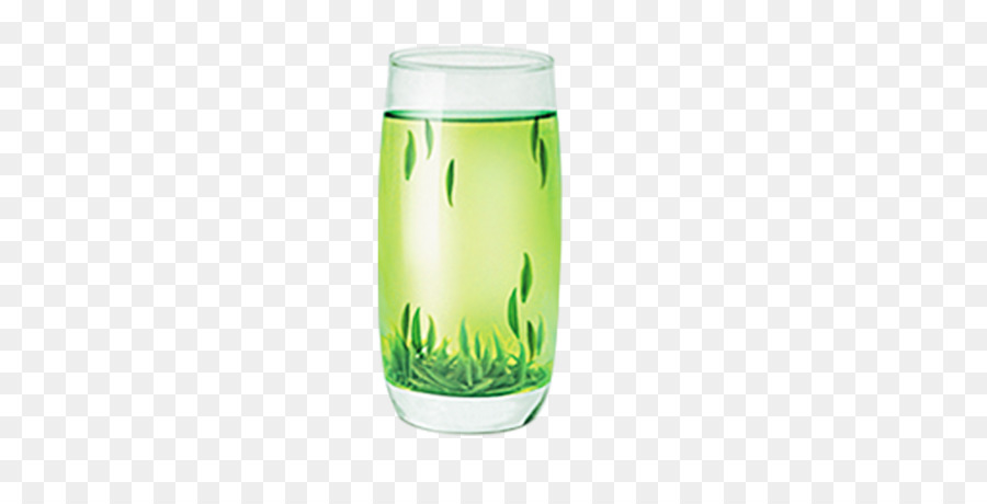 Bottiglia In Vetro Verde Liquido - tazza di tè verde