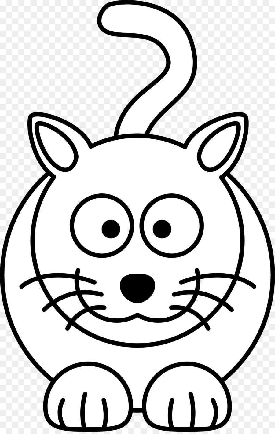 Katze Kätzchen Schwarz und weiß-Cartoon-Clip-art - Bib Cliparts