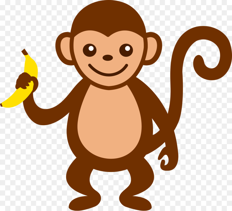 Baby-Affen Braun spider monkey Primate Clip-art - Cartoon-Affe-Cliparts