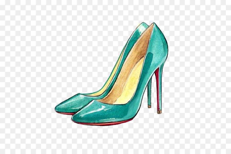 Scarpa illustrazione di Moda tacco Alto calzature, Disegno, Illustrazione - blu tacchi alti