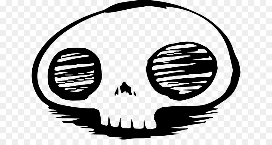 Cranio espressione del Viso Clip art - Black skull face espressione