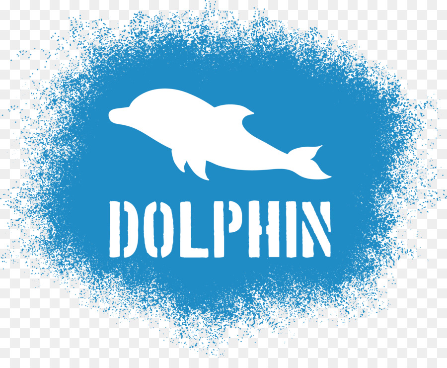 Delphin Poster Illustration - Vektor-silhouette white dolphin