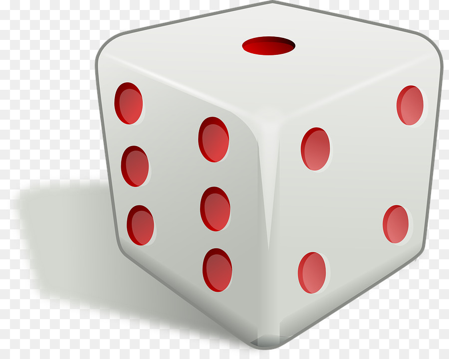 Risiko-Würfel Cube 3D-computer-Grafik-clipart - Weiß lackiert-Würfel