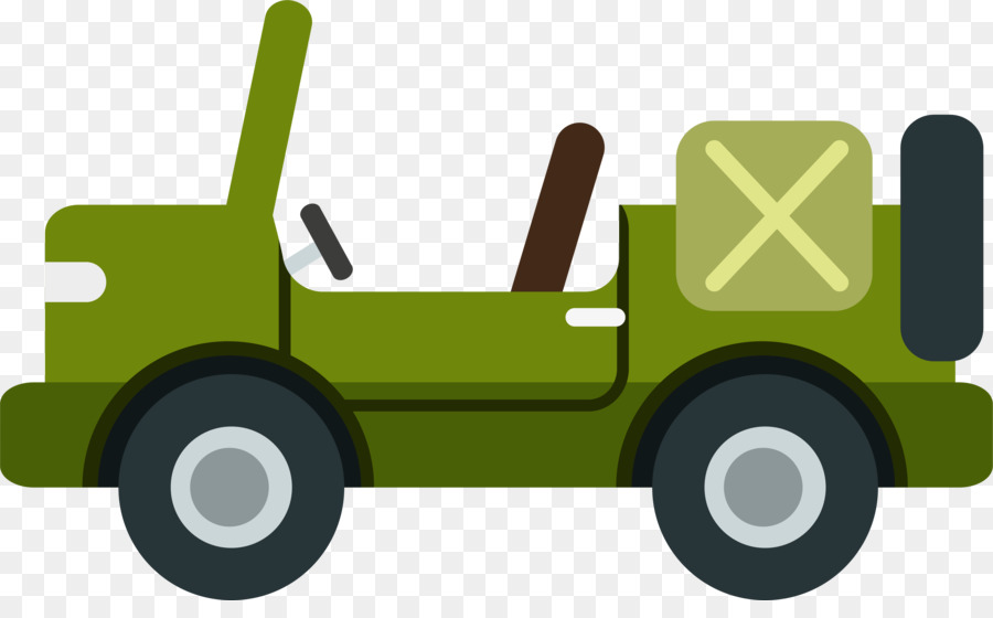 Settore Automotive, design di veicoli Militari Illustrazione - Verde militare auto