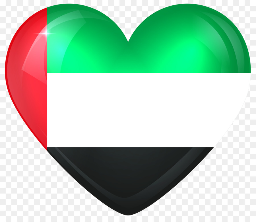 Flagge der Vereinigten arabischen Emirate Flagge von Spanien-clipart - Herz Flagge Cliparts