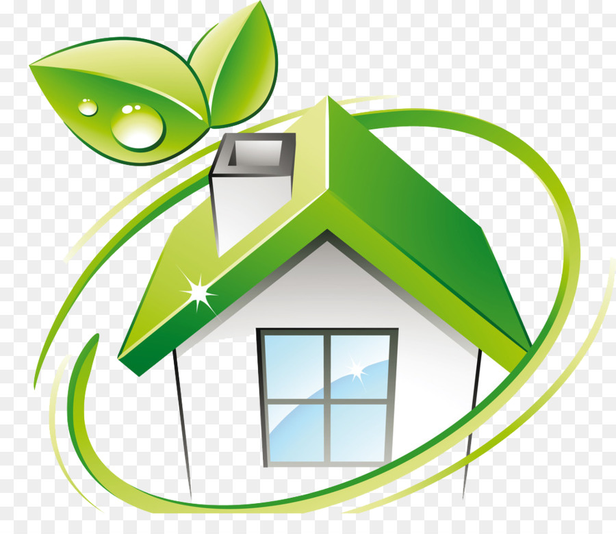 Kính Logo thân thiện với Môi trường nhà Xanh - màu xanh lá cây nhà