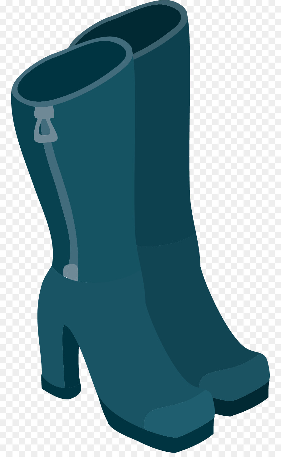 Icona Di Avvio - Signora in blu, stivali