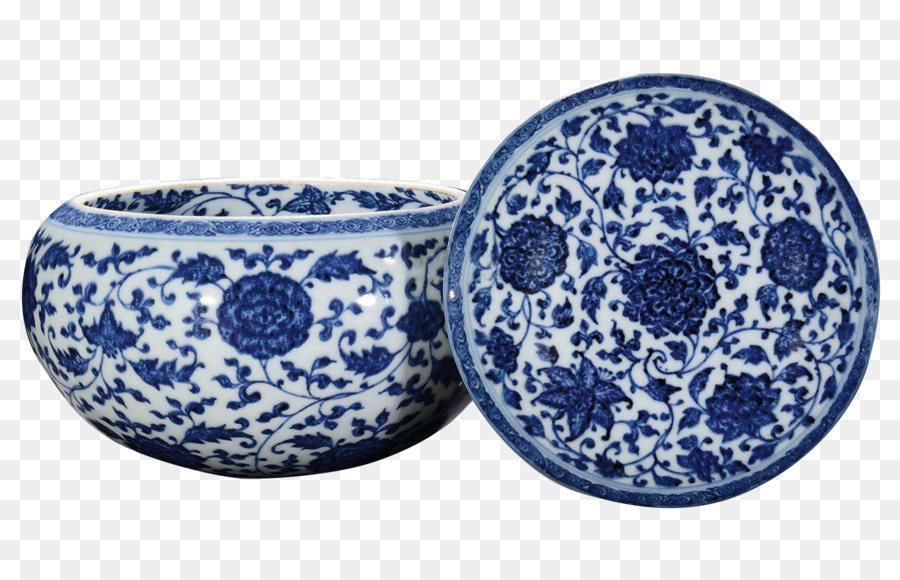 Blu e bianco ceramica Vaso in Ceramica Porcellana - Yong Zheng blu e bianco a scorrimento lotus jar