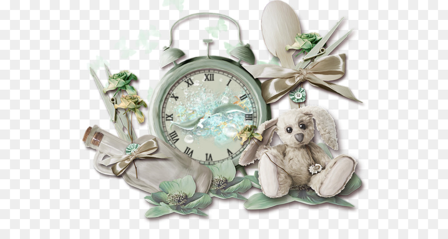 Đồng hồ báo thức khung Hình - Đồng hồ và con thỏ