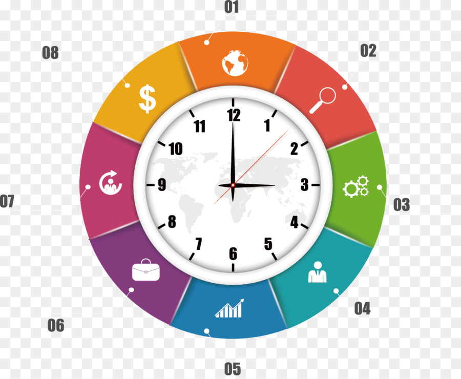 Infografik Uhr Adobe Illustrator - Time clocks