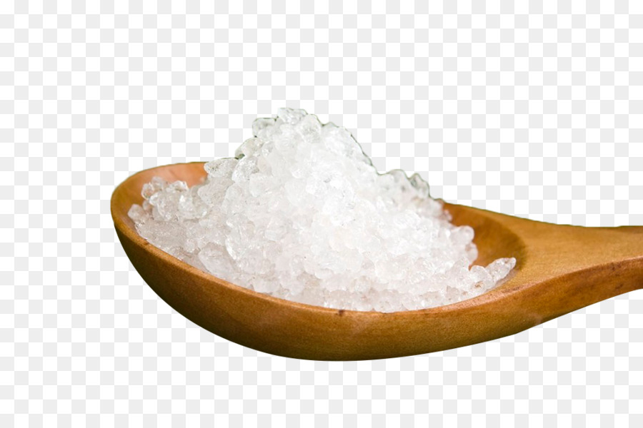 Fleur de sel Kosher salt Sodium chloride Crystal - Einen Löffel weißes grobes Salz