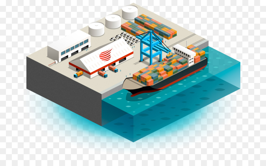 Ecopark-Business-Unternehmen, Logistik-Service - Die dreidimensionale Modellierung cargo pier