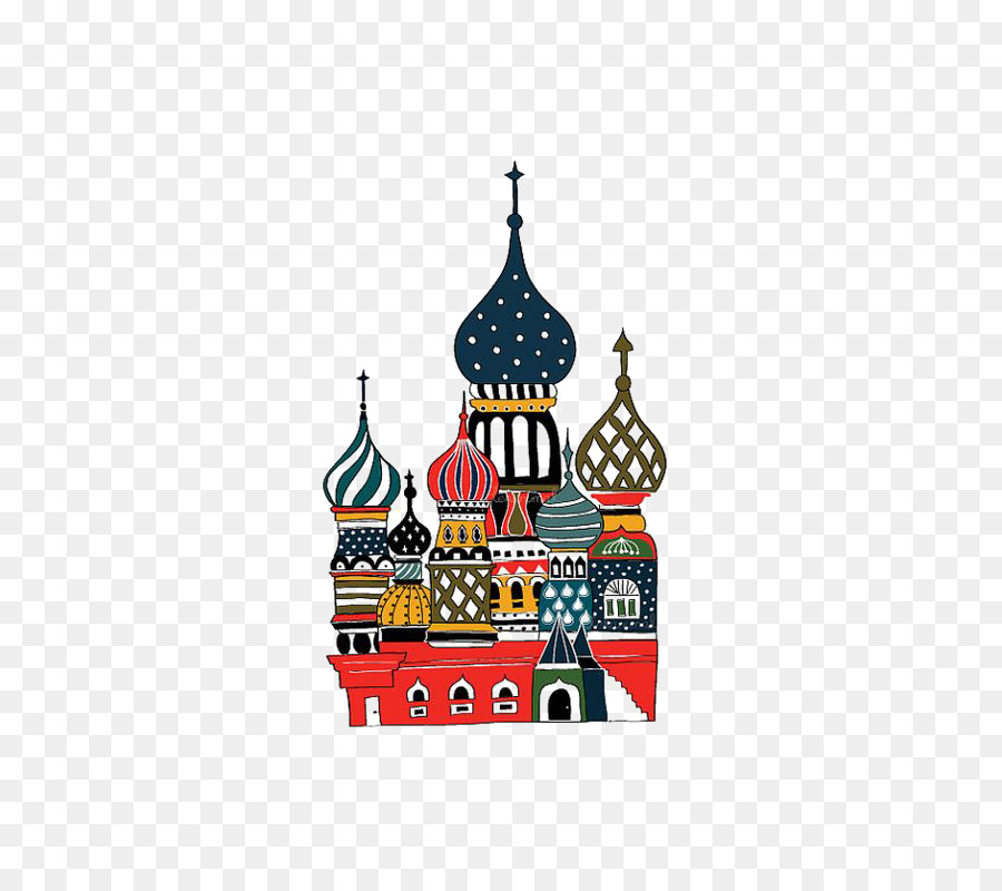 Moskau Kreml Roten Platz Saint Basils Cathedral Zeichnung Illustration - Fairy Gebäude