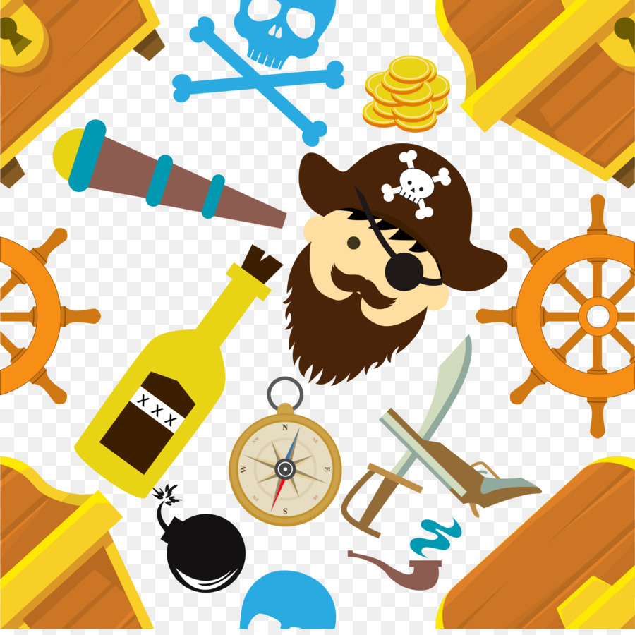 La pirateria Simbolo di Visual design, gli elementi e i principi Icona - Pirata attrezzature