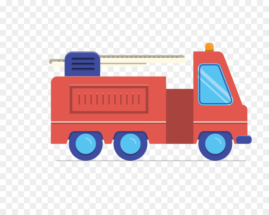 Auto Feuerwehr Fahrzeug - Cartoon-Kran