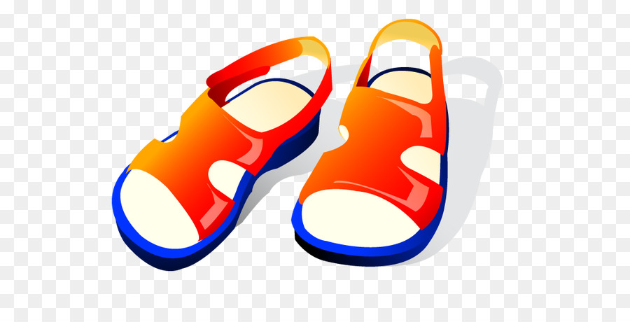 Slipper-Sandale-Flip-flops-Schuh-Clip-art - Cartoon gemalt Sandalen