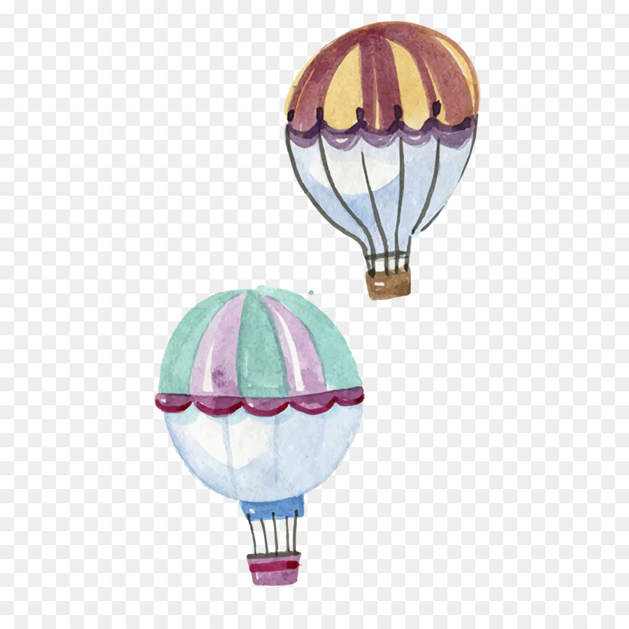 Zirkus-Aquarell Hot air balloon - Vektor-Heißluft-Ballon-material