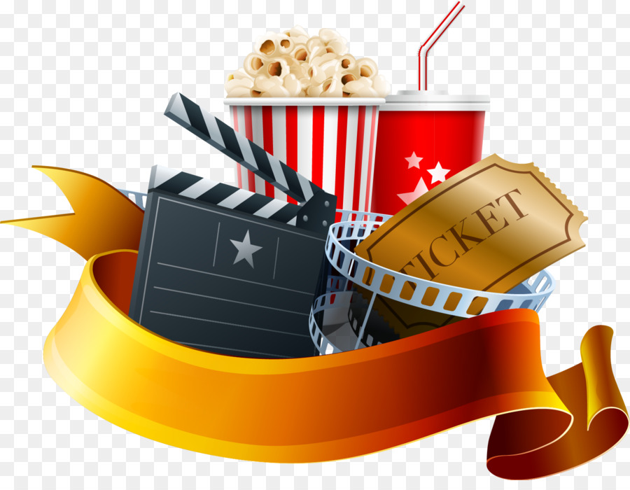 Film poster Kino Clapperboard - Vektor popcorn