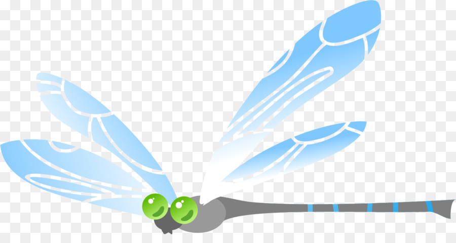 Blu Gratis Illustrazione - Dipinto a mano libellula blu