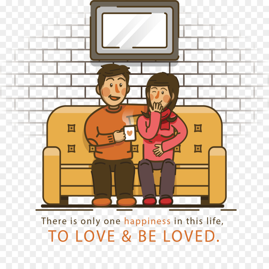 Altro significativo, Illustrazione - Amorevole coppia in amore