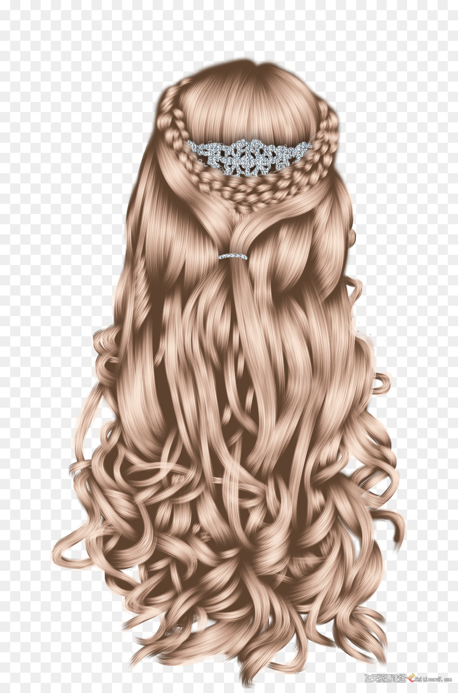 Frisur Zopf Perücke Blond - Prinzessin Geflochtene Haare