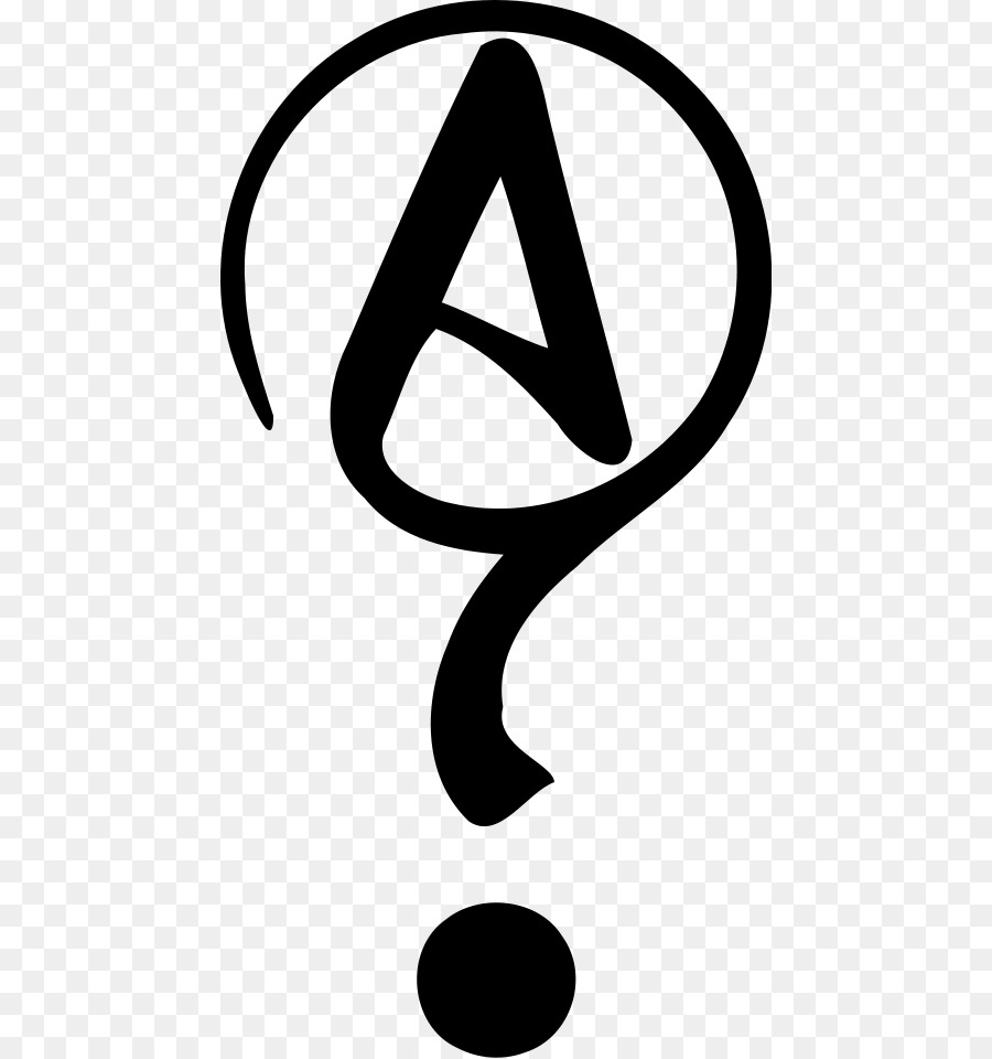 L'Ateismo, l'agnosticismo Simbolo di Clip art - Il Punto Interrogativo Grafica