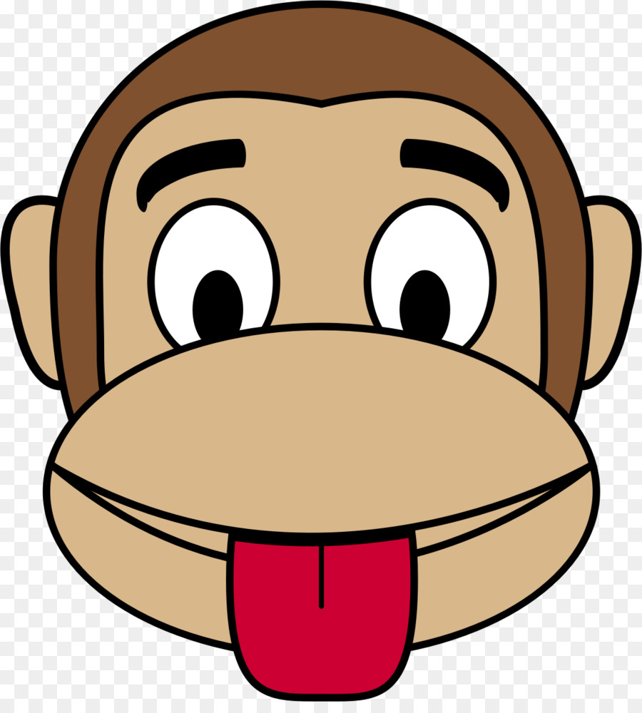Faccia da scimmia Cartoon Clip art - lingua fuori, clipart