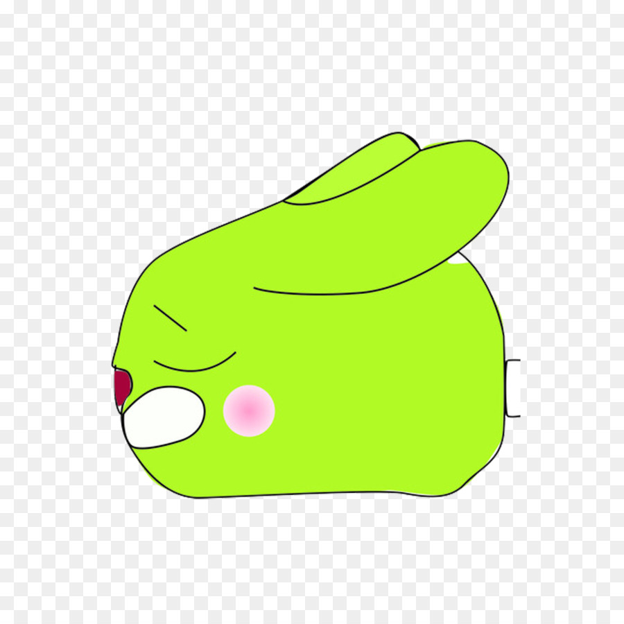 Download Clip Art - Green Bunny cartoon Kopf
