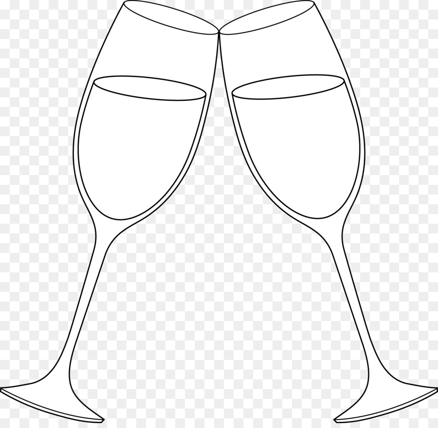 Wein Glas Gläser Weiß-Champagner Glas - Hochzeit Toasten Cliparts