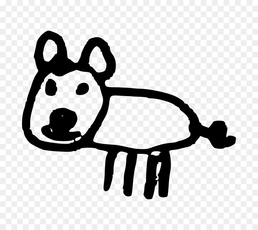 Lớn màu Trắng lợn con Chó Clip nghệ thuật - lợn phác thảo