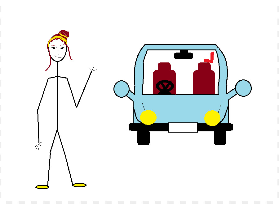 Clip art senza diritti d'autore - cartone animato di guida auto