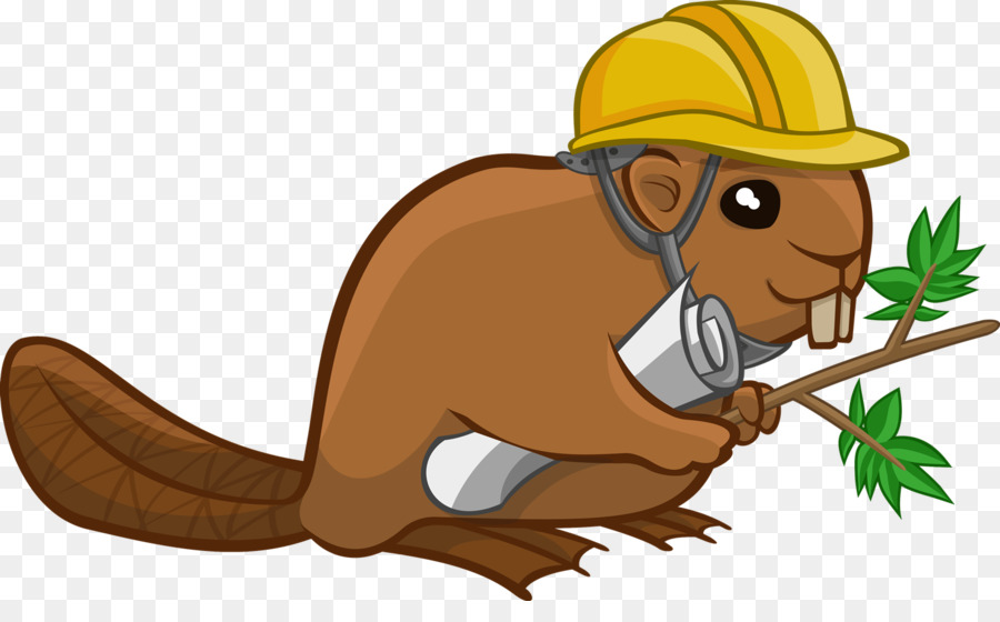 Beaver Cartoon Clipart senza diritti d'autore - simpatico castoro clipart