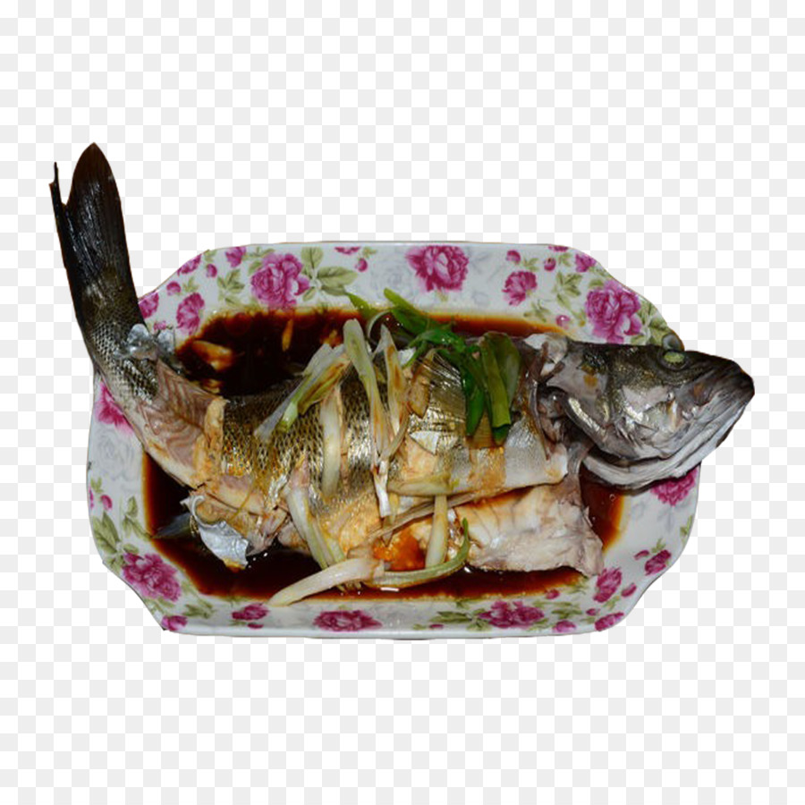 Teppanyaki la cucina del Sichuan Piatto Fumante di Zenzero - Al vapore, pesce persico con scalogno e zenzero
