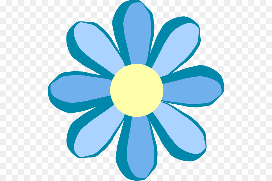 Blume Gelb Clip-art - Blau Cliparts