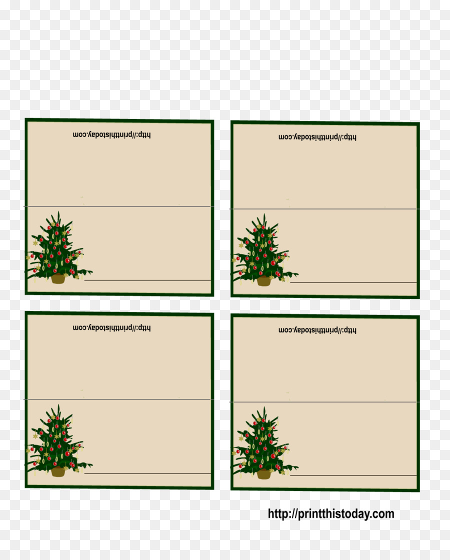 Christmas Card Template png download - 24*24 - Free In Table Place Card Template Free Download