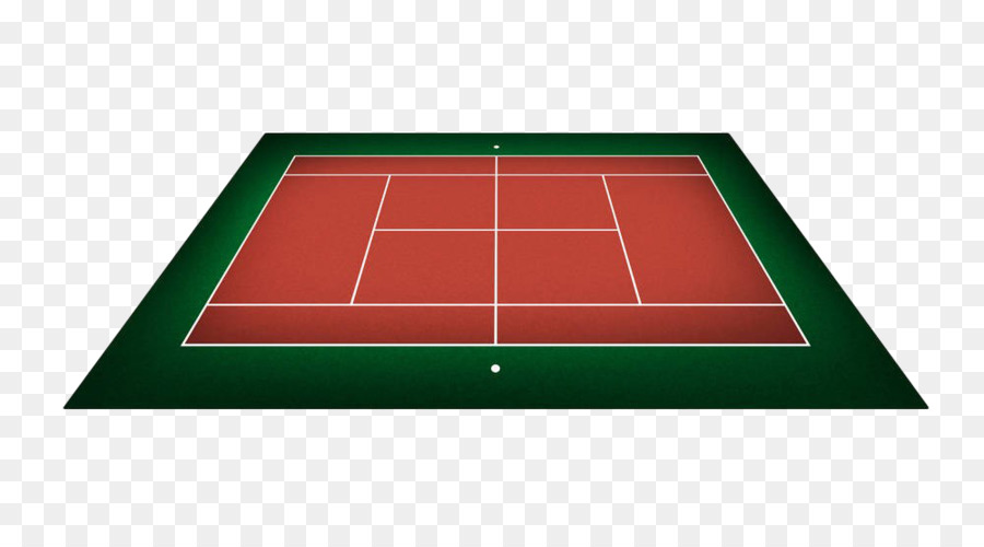 Centro Tennis Ball Area di gioco all'Angolo - Dipinti a mano rosso badminton