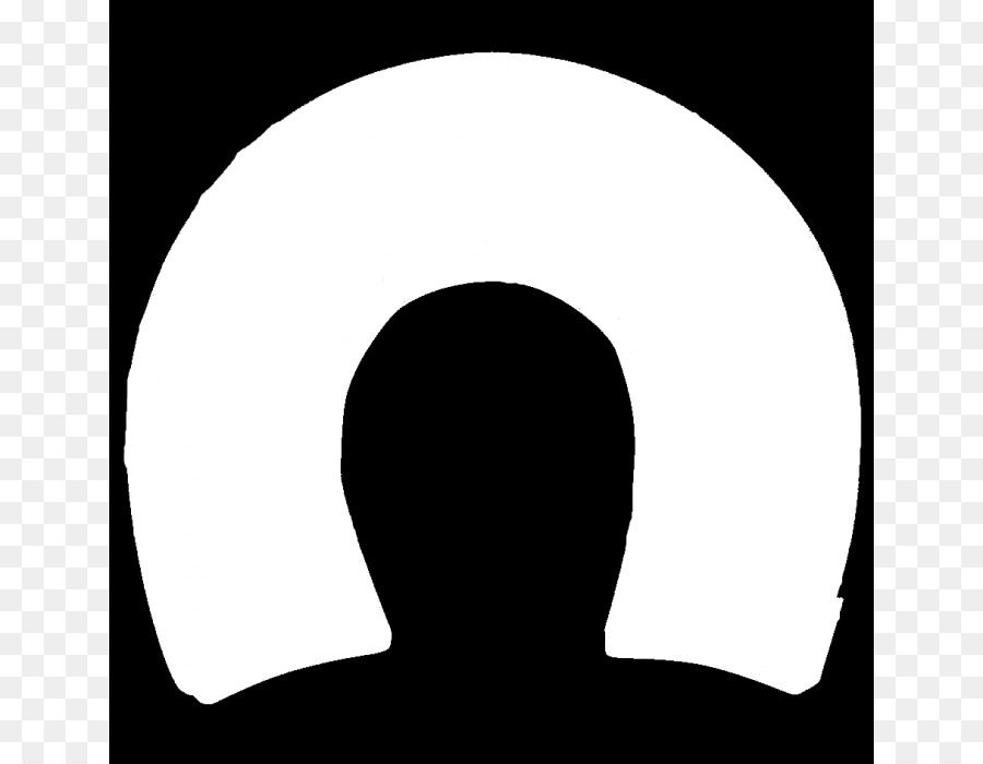 Copricapo bianco e Nero, Silhouette Cerchio - Immagine Di Un Ferro Di Cavallo