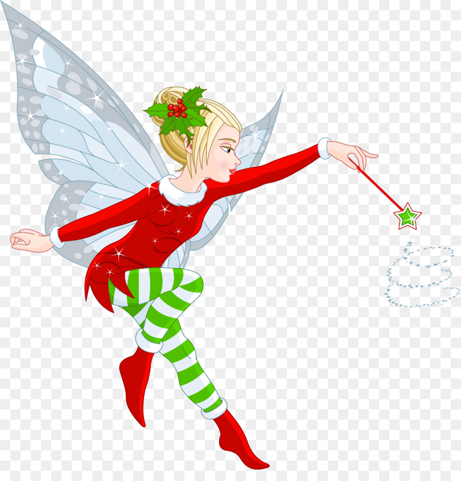 Fairy Christmas Illustration - Elfen Cliparts