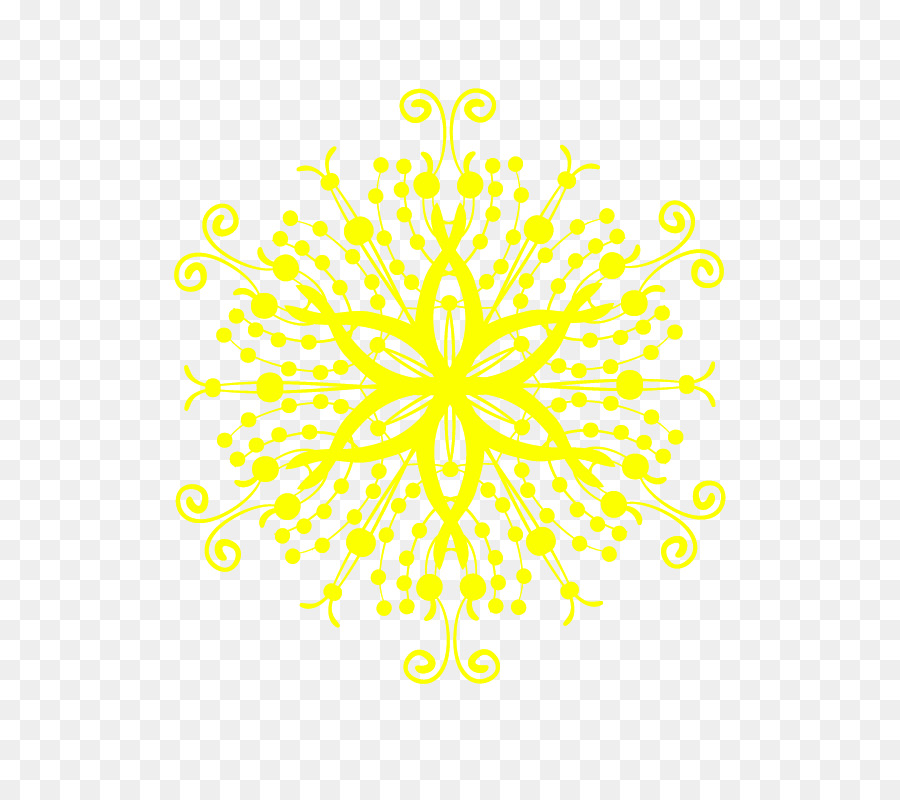 Visual arts Punkt Schattierung - Gelbe Schneeflocke-Muster