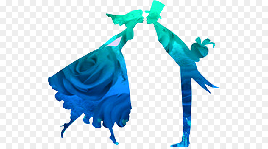 Silhouette Abbildung - Prinz und Prinzessin rose silhouette