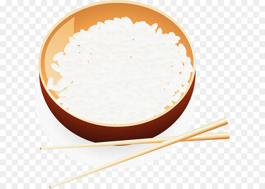 Gekochte Reis, Schüssel, Stäbchen - Reis