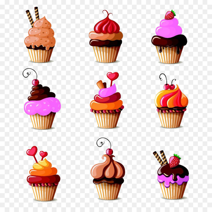 Ice cream Cupcake-Geburtstagskuchen - Schokoladen Zapfen