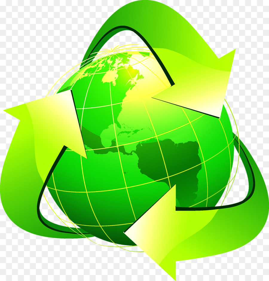 Erde, Recycling-symbol, Illustration - Umwelt-Erde