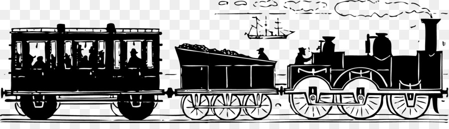 Treno trasporto Ferroviario, locomotiva a Vapore Clip art - vettore treno