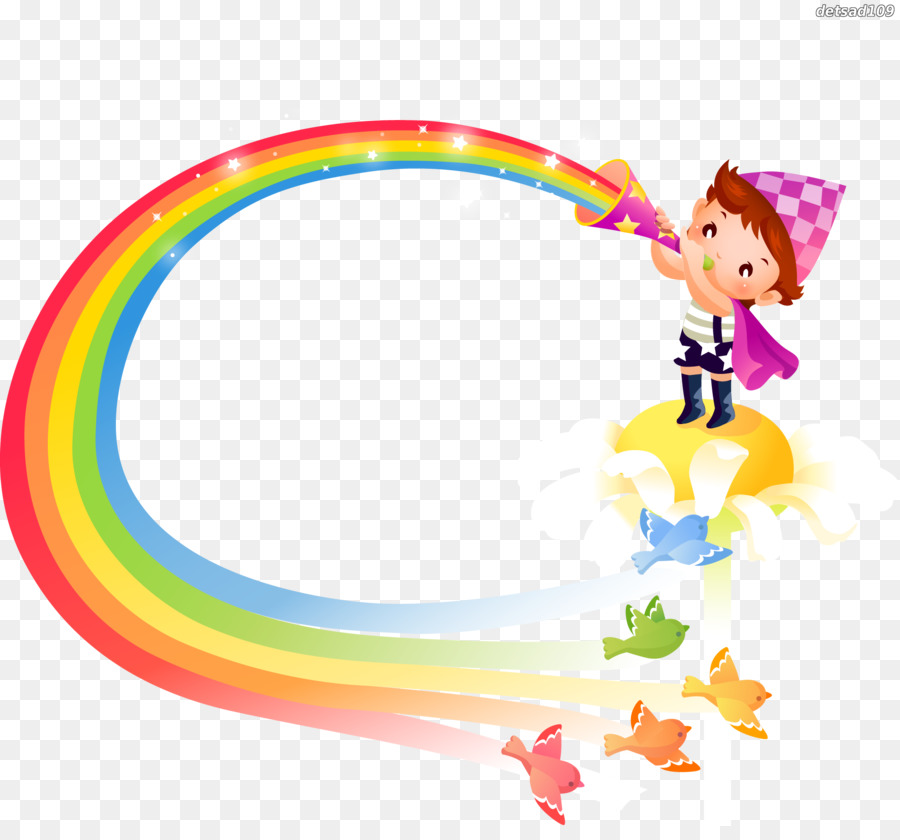 Bambino Carta Da Parati Del Fumetto - arcobaleno