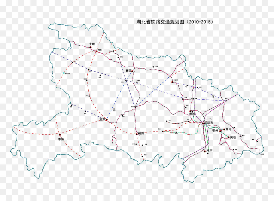 Karte Muster - Karte der Provinz Hubei