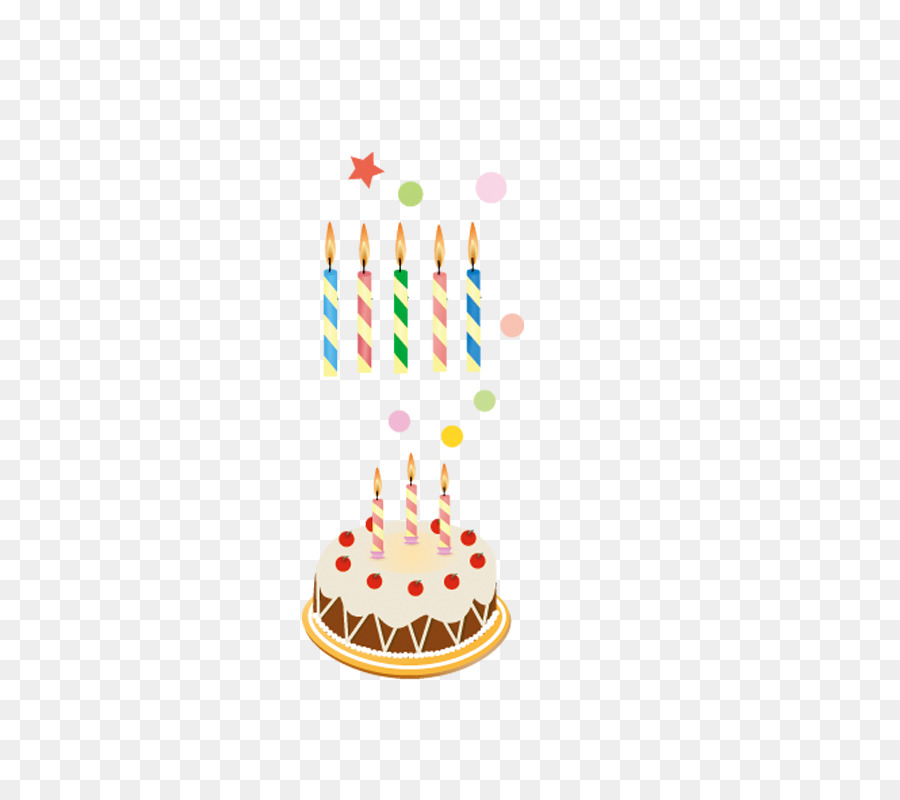 Geburtstagstorte Clip art - Geburtstag Kuchen Kerze