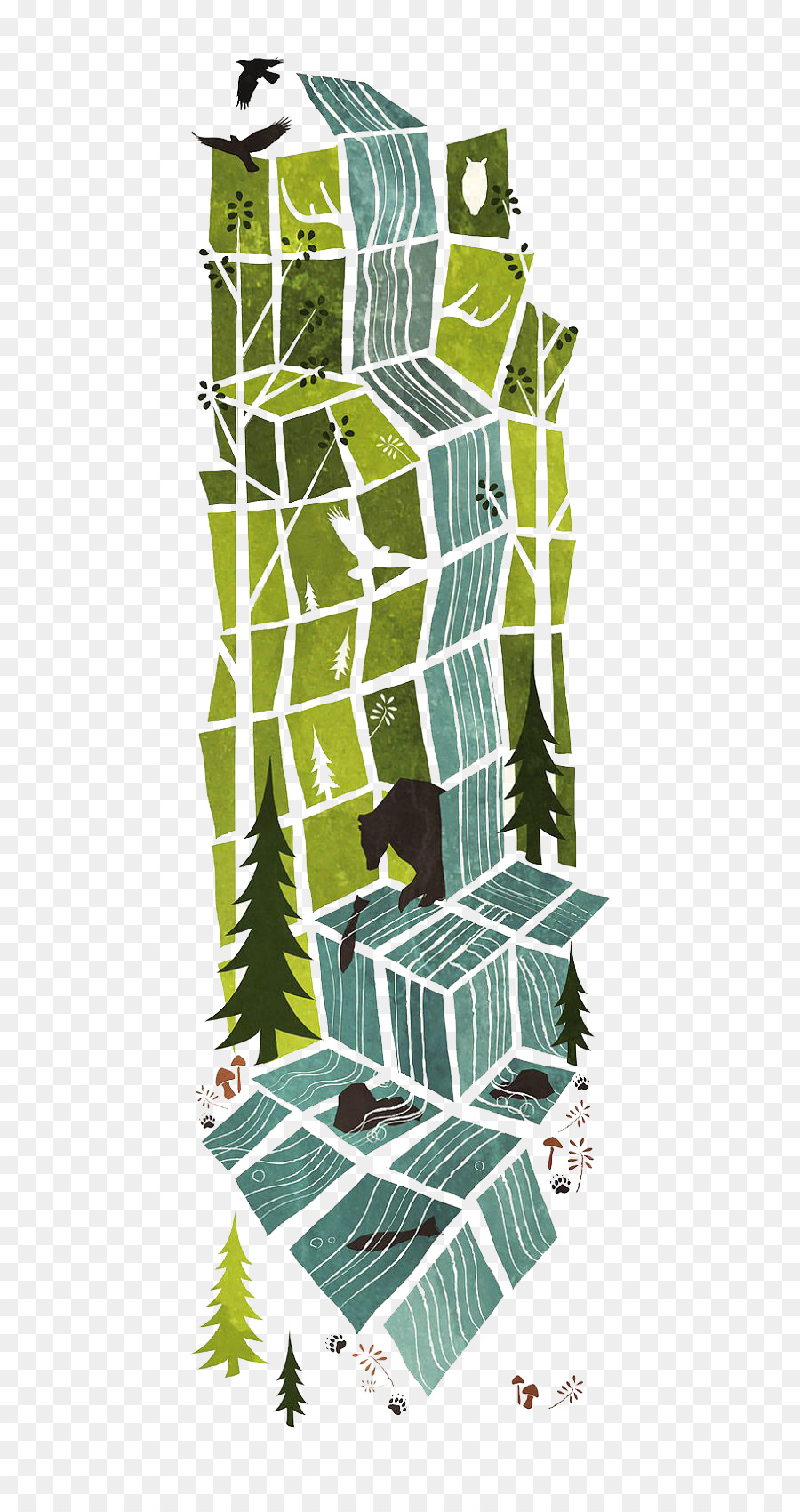 Idea del disegno Graphic design Illustrazione - foresta