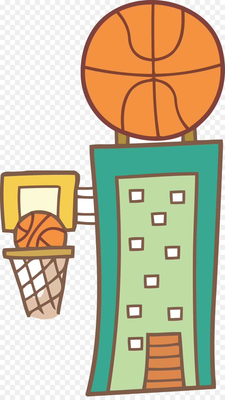 clip art - Illustrazione vettoriale di basket hall
