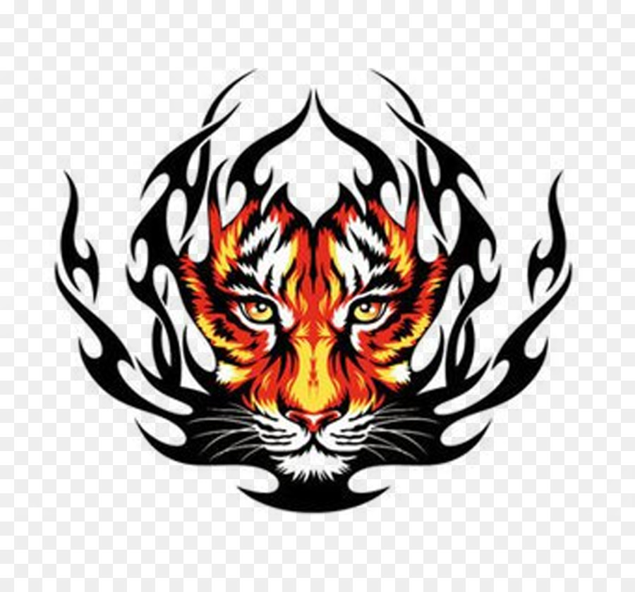 Tiger Tattoo Zeichnung - Tiger-Vektor
